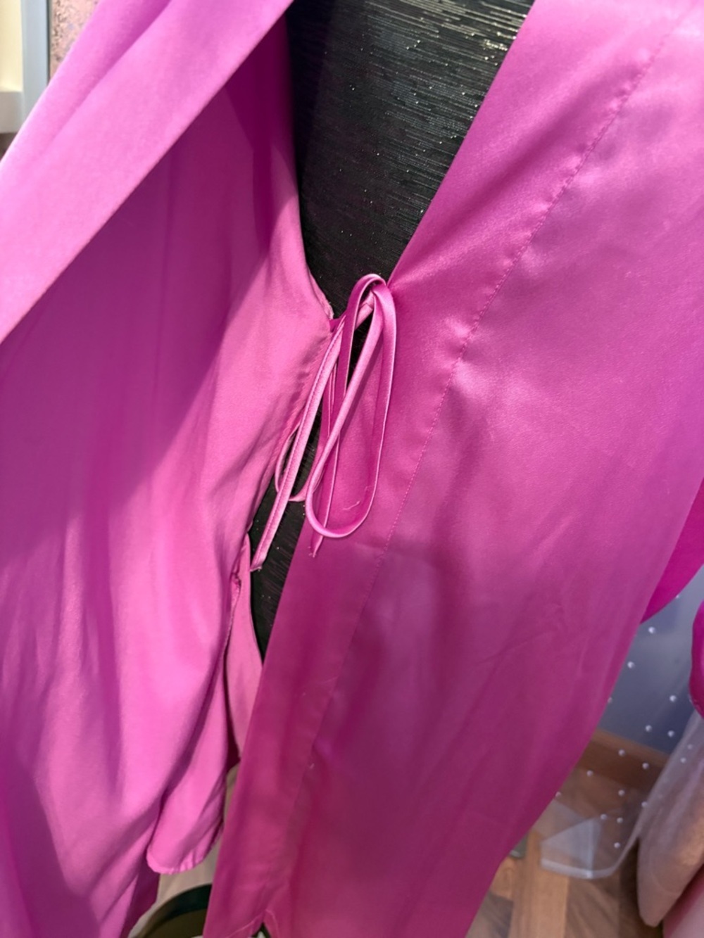 Satin Kimono Robe - Picture 3 of 4
